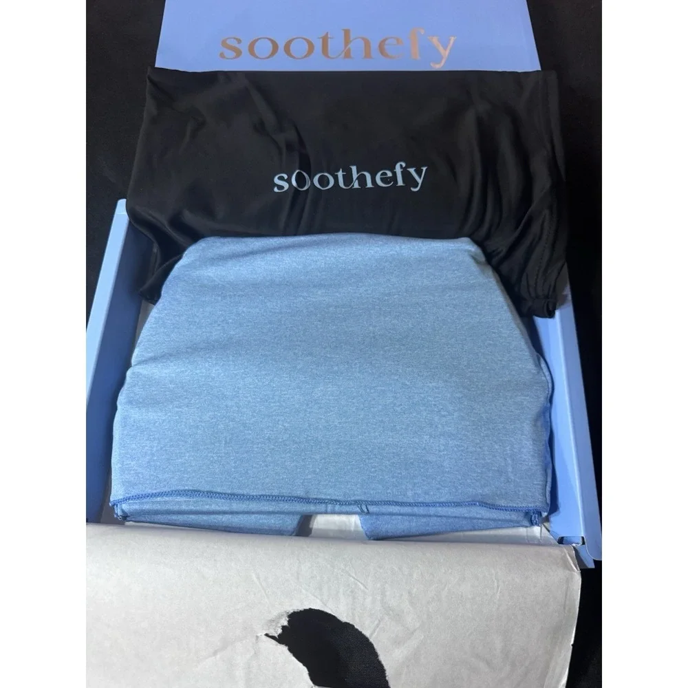 Soothefy Migraine Relief Cap w/ Slide-Up‎ Eye Mask - Ocean Breeze New!